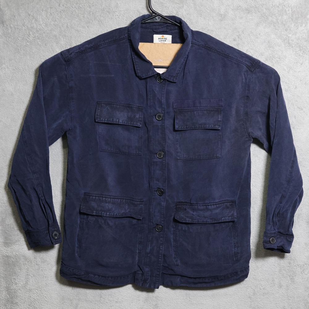 Marine Layer Deep Blue Shirt Jacket